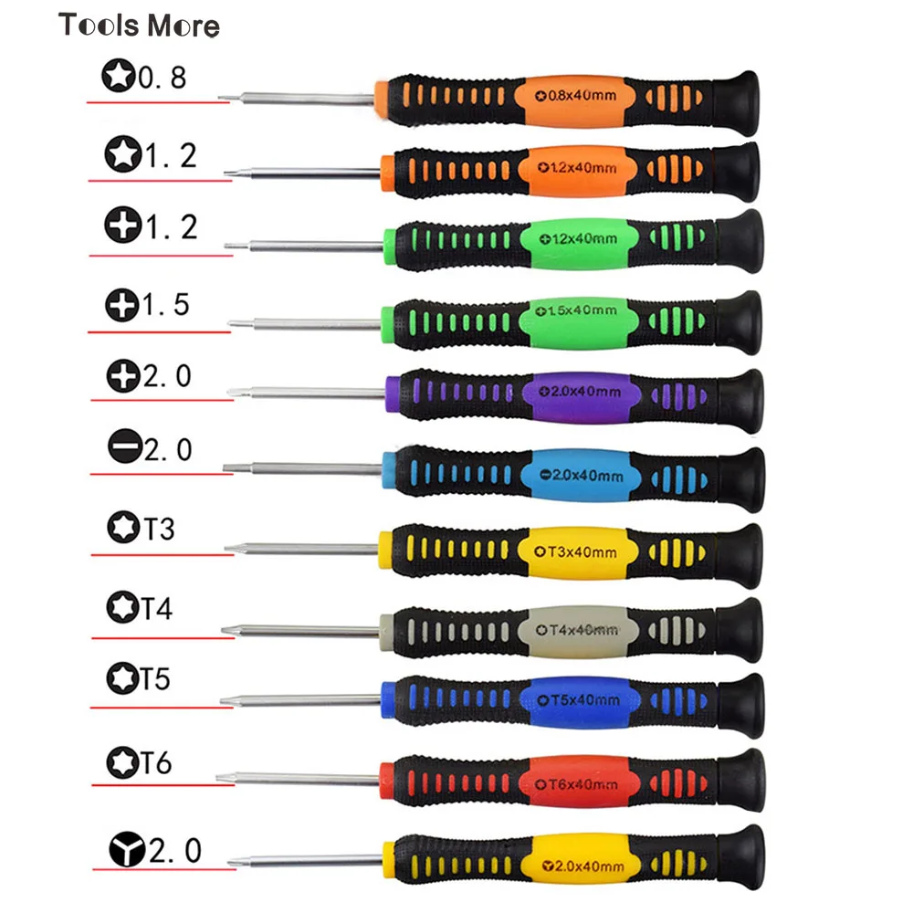 Five-star 0,8 1,2 Phillips 1,2 1,5 2,0 шлицевая 2,0 Torx T3 T4 T5 T6 Y2.0 Прецизионная отвертка для iPhone, телефонов, ПК, инструмент для ремонта