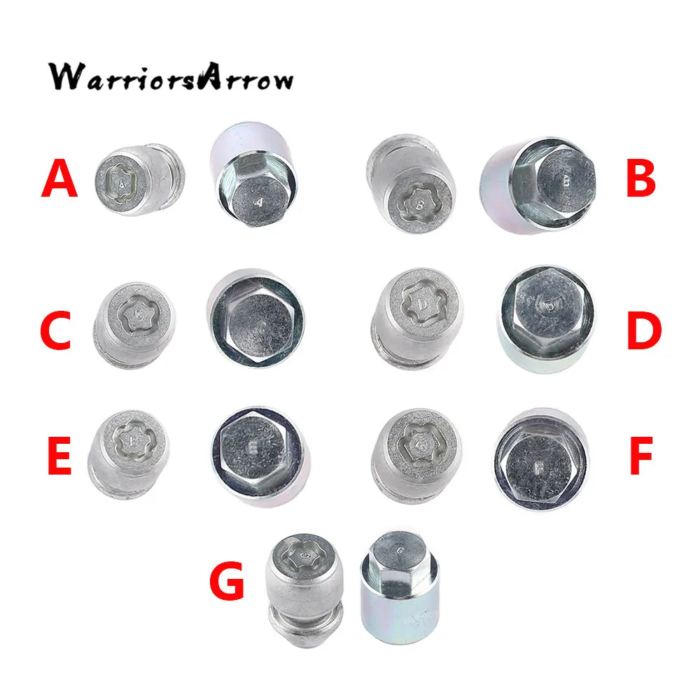 

x4 Wheel Lock Anti Theft Screw Lug Bolt & x1 Key Tool For LAND ROVER 2012-2018 Range Rover Evoque LR086417