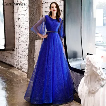 

CEEWHY Elegant Evening Dress Long 2019 Prom Dresses Banquet Party Dress Lace Evening Dresses Robe De Soiree Vestido de Festa
