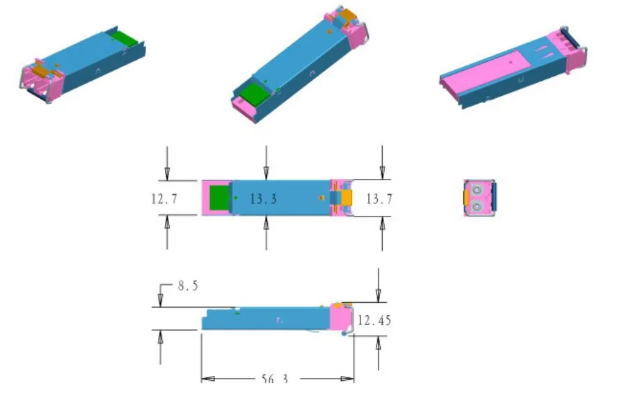 1,25 Гбит/с 1310nm SFP трансивер Совместимость с 20 км BIDI одномодовый волоконно-оптический