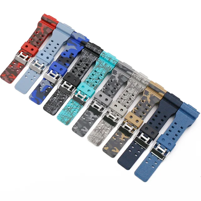 US $6.44 Watch accessories resin strap men for CASIO G-SHOCK GA-110 GA-100 GD-120 sports waterproof camoufla
