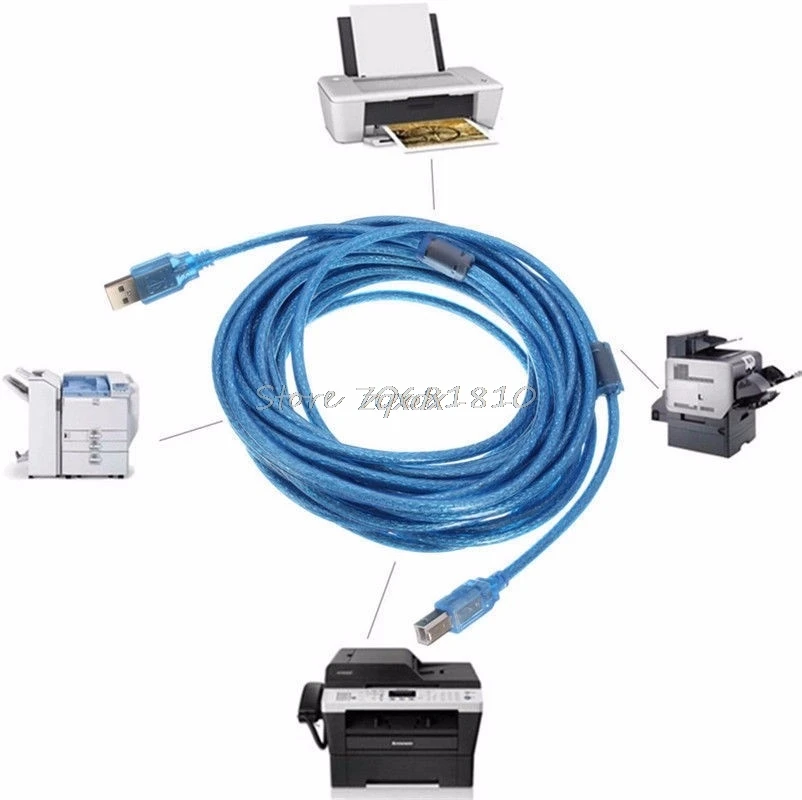 

1.5M High Speed USB 2.0 A to B Male M/M Data Transfer Printer Cable Cord Scanner Z07 Drop ship
