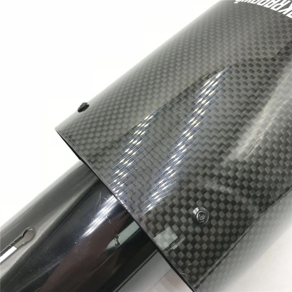 1 шт. черный овальный Наклонный Akrapovic глянцевый наконечник выхлопной трубы из углеродного волокна глушитель труба для автомобиля BMW Стайлинг