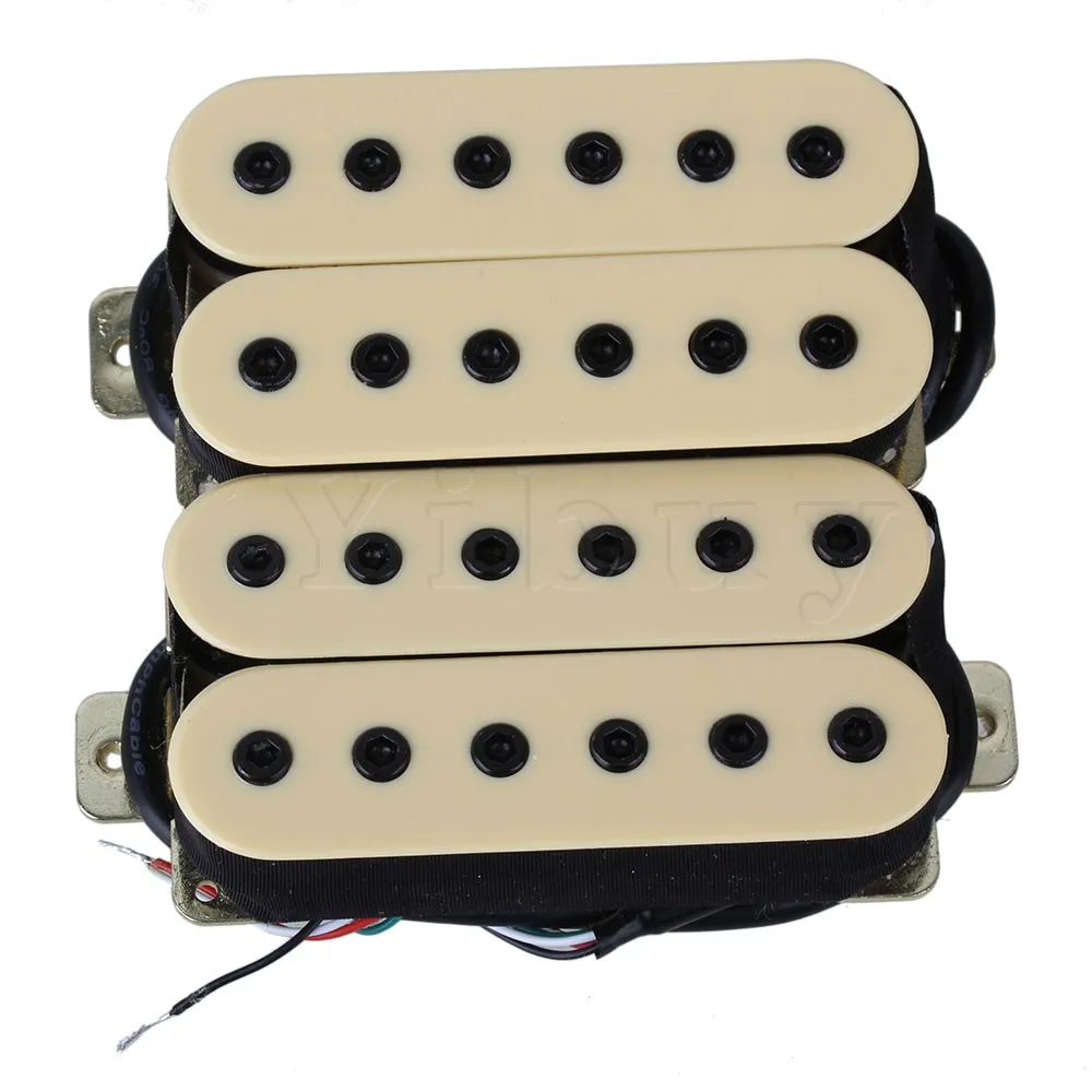 

Yibuy Ceramic Magnet Creamy-White Guitar Humbucker Double Coil Bridge Pickup