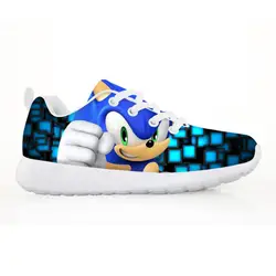 Noisydesigns/детская обувь, кроссовки для детей, для мальчиков и девочек, милые, Sonic the Hedgehog, детская повседневная обувь на плоской подошве
