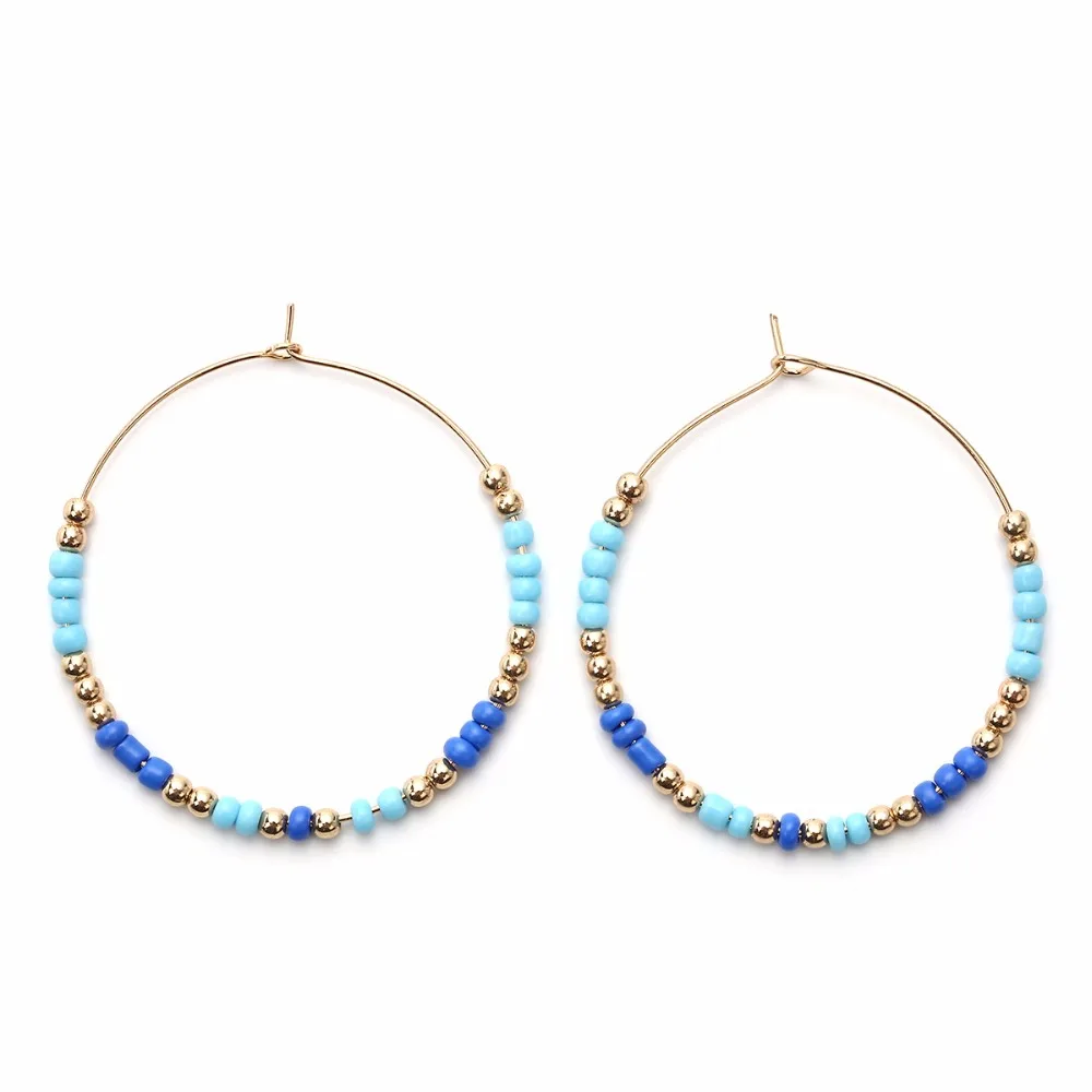

big beaded hoop earrings for women jewelry hoops boucles d'oreilles cercles women circle earrings