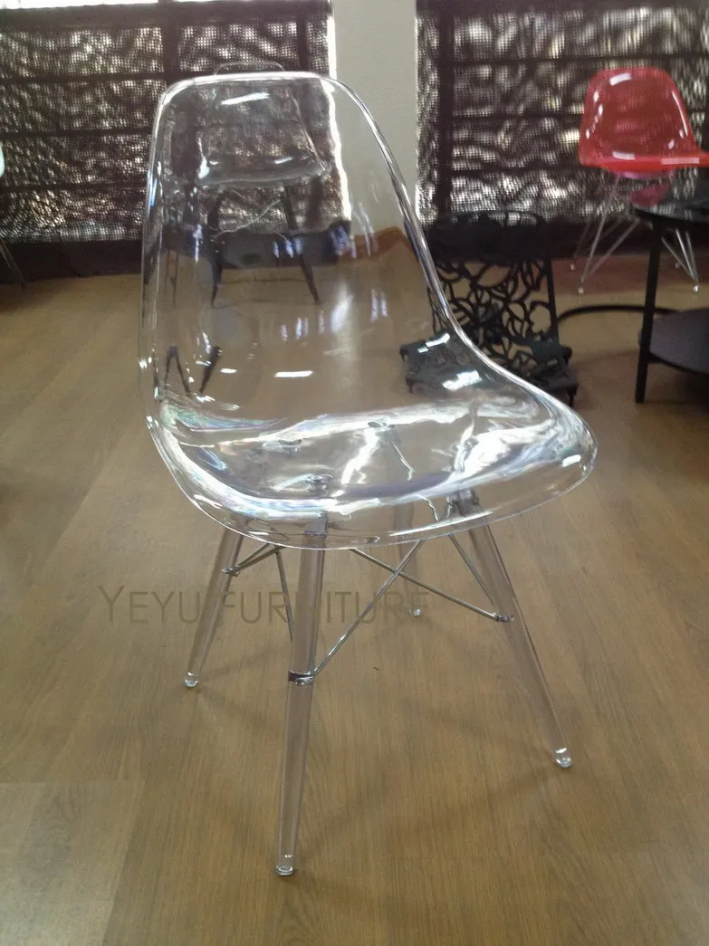Минималистический современный дизайн прозрачный акриловый пластиковый обеденный стул со спинкой, модный дизайнерский Хрустальный стул современная мебель для дома