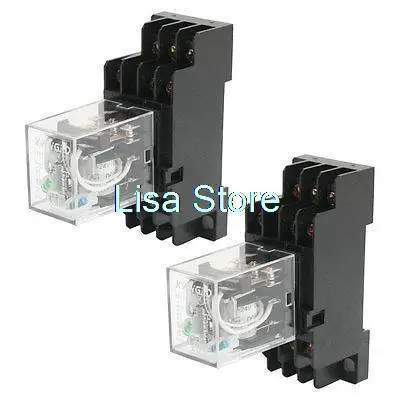 

2pcs HH53P DC 24V Coil 3NO 3NC General Purpose Power Relay w PYF11A Socket
