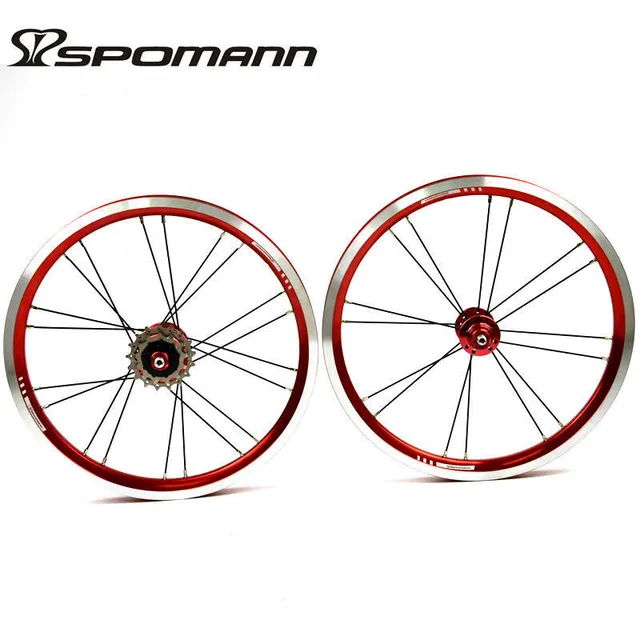 SPOMANN 16 Inch Bicycle Wheels BMX Alloy Wheelset 3 speeds 74/85mm Folding Bike Wheel Set 9/13
