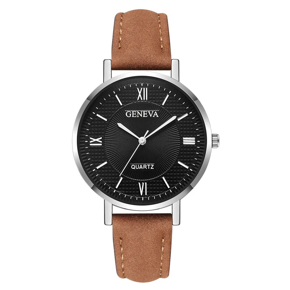 Geneva Мода Montre Bayan Saat Time часы кожаные женские часы в кварцевые часы urvoi женские часы Relojes Para Mujer Горячая& A - Цвет: Z4