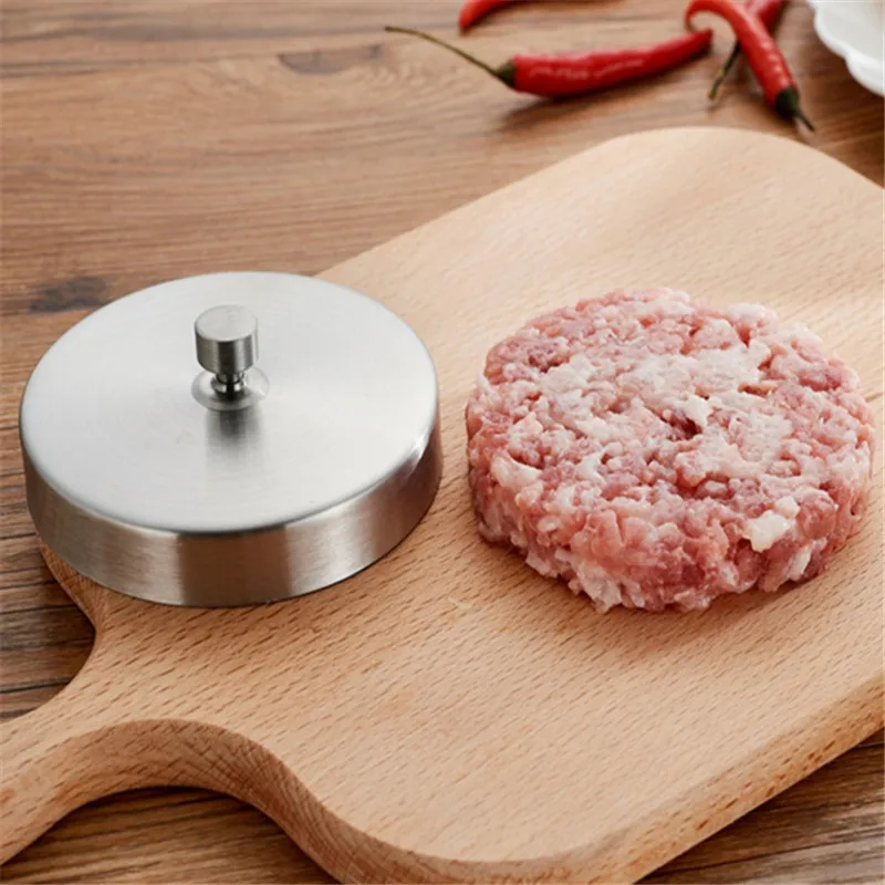 Stainless Steel Meat Poultry Tools Hamburger Patties Mold Maker Hand Operated Burger Press