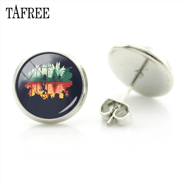 TAFREE Fashion Jewelry American Thriller TV Series Stranger Things Sliver Stud Earrings Women Party Decorations Earrings QF118 QF130
