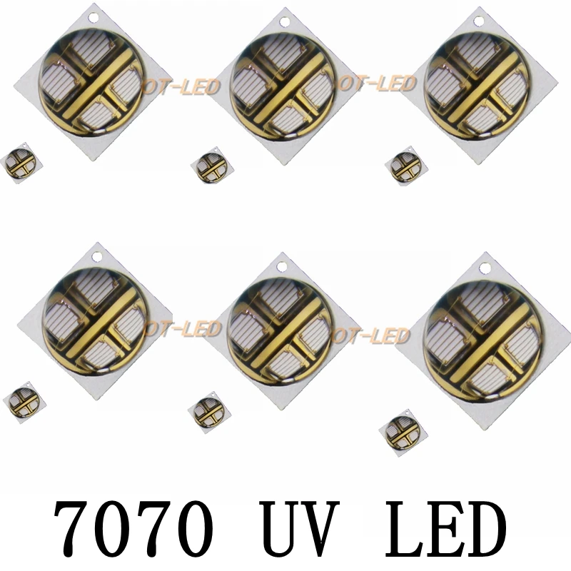 

10PCS 10W 7070 UV 395nm/365nm LED Light Diode curing lamp 3.6V/7V/14V Led Emitter Light for curing/ink/3D Printer