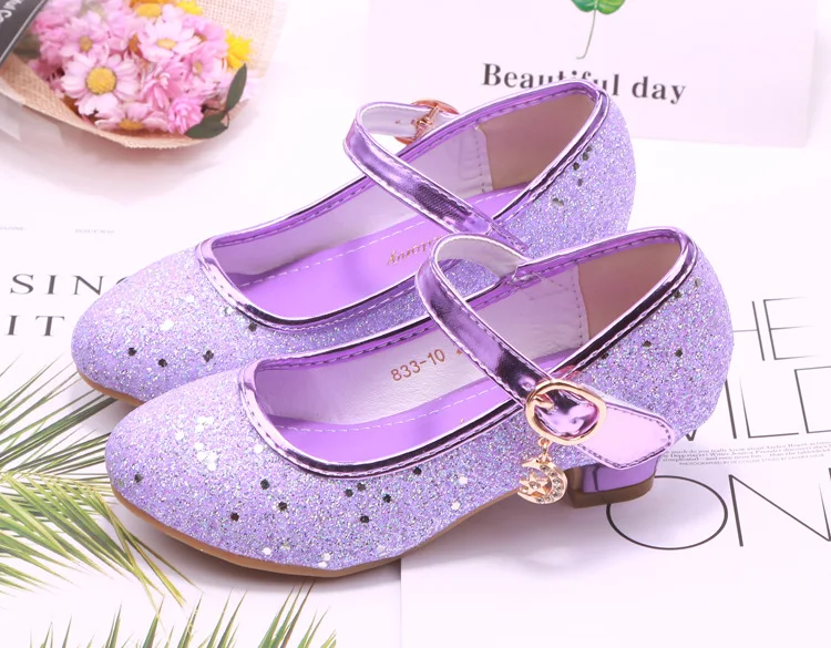 qloblo Kids Girls Wedding Shoes Children Princess Sandals High Heels Dress Shoes Shoes For Girls