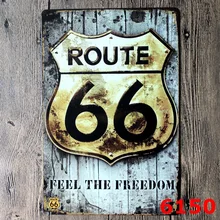 Дорога 66 жестяная вывеска металлическая пластина гладить живопись детской комнаты настенный крючок Кофе дома искусство Ремесло Декор 30X20 см