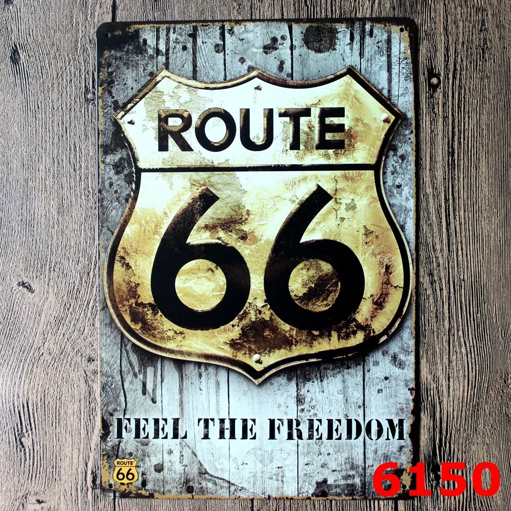 Жестяной знак ROUTE 66 металлическая пластина железная живопись детская комната