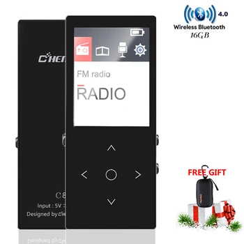 

2018 Bluetooth4.0 MP3 Player 16GB Touch Key 1.8 inch Screen Lossless Metal Music Player with FM Radio,Recorder,E-book,TF Card