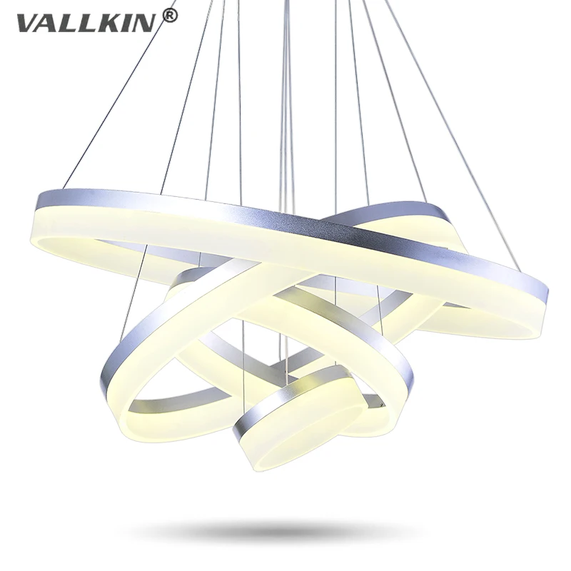 VALLKIN LED Acrylic Pendant Light Lamp Hanging Lighting Ceiling Lamps Fixtures for Bedroom Dining Room Hotel