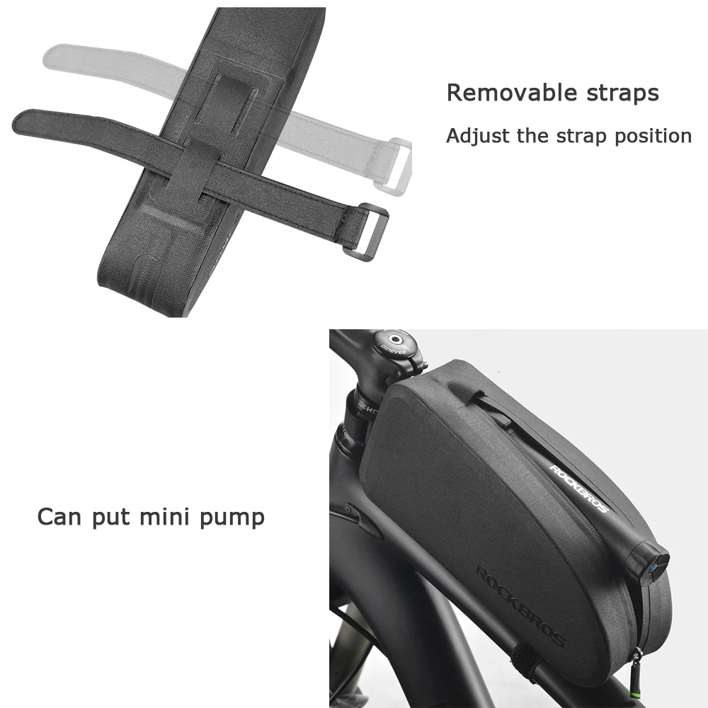 Flash Deal ROCKBROS Waterproof Bicycle Bags Bicycle Top Front Tube Frame Bag Large Capacity MTB Road Bicycle Pannier Bike Accessories 4