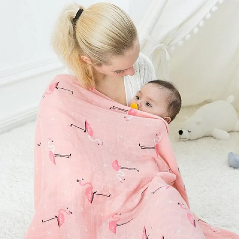 Baby Blanket Muslin Wrap Newborn Swaddles Plat Mat Baby Photography Blankets Mantas De Bebes Infant Stroller Cover 115*115cm