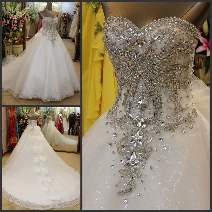 Fashionnitree 2017 Sparkling Wedding Dress Vintage Style White Fashionnitree 2017 Sparkling Wedding Dress Vintage Style White Dresses Corset Gowns In From Weddings Events On