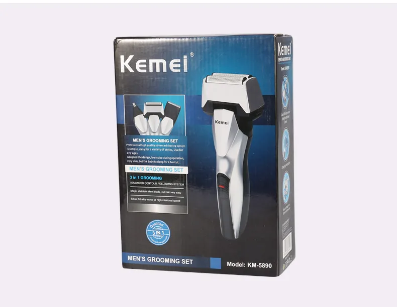 Kemei-5890 Men Electric Shaver Razor Male Shaving Machine Nose Trimmer Rechargeable Multifunction Beard Shaver Face Care Machine