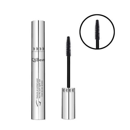 Qibest 3D 블랙 마스카라 방수 연장 컬링 속눈썹, 리멜 마스카라, 실리콘 여성 전문 메이크업 마스카라, 5g 4
