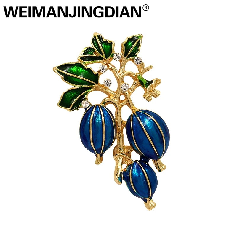 

WEIMANJINGDIAN New Arrival Enamel Fruit and Plant Brooch Pins for Women in Assorted Colors