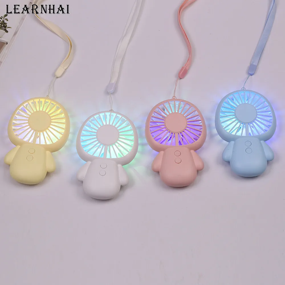 

LEARNHAI Rechargeable USB fan mini electrical fan with key switch 2 speed adjustable For laptops desktop power bank