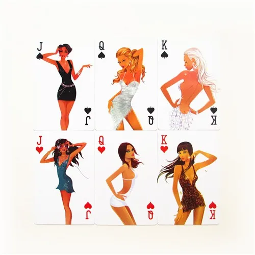 Пластиковые ПВХ покер красивая леди красного цвета водонепроницаемые игральные карты высокое качество подарок pokers