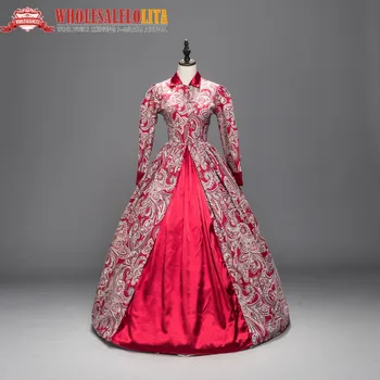 

Queen Elizabeth Gothic Jacquard Dress Game of Thrones Ball Gown Theatrical Clothing