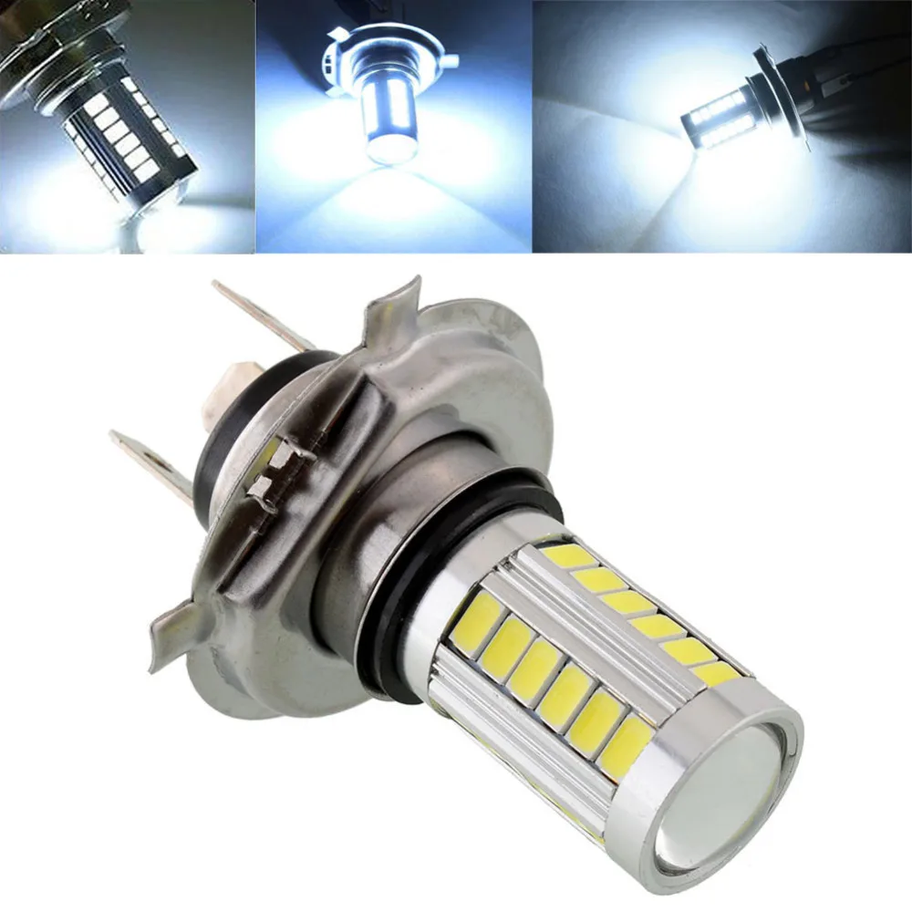 2Pcs Car H4 Led Headlight Bulbs 12W 5630 SMD 6000K 500LM LED Fog Light Headlight Bulb Driving Light Daytime Running Light DRL