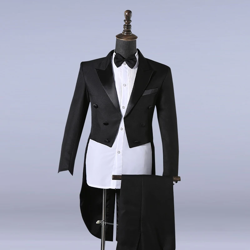 Mens Black White Suits Jacket Pants Formal Dress Men Suit Set men wedding suits groom tuxedos for men blazer Mens Black White Suits Jacket Pants Formal Dress Men Suit Set men wedding suits groom tuxedos for men blazer