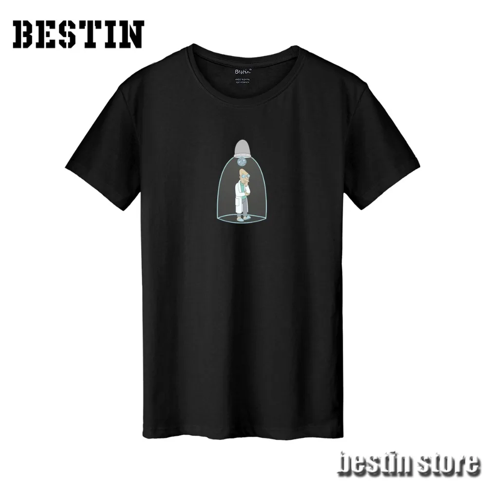 Bestin/новая хлопковая Футболка с рисунком Футурама Бендер
