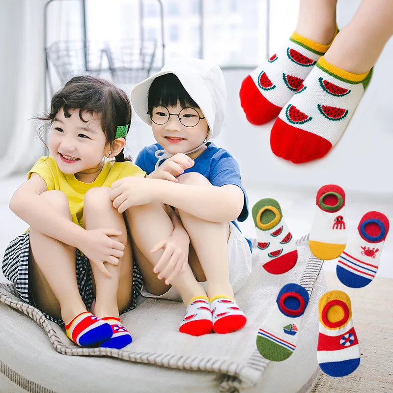C069 2019 boy and girl's socks summer thin boat socks cotton baby socks