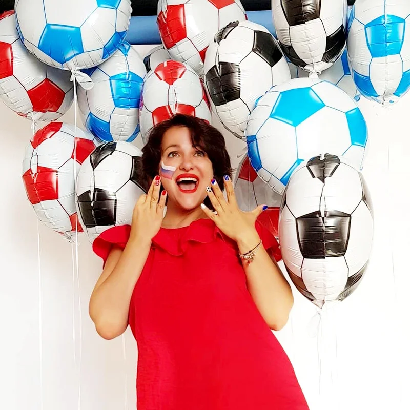 1 комплект футбольные вечерние воздушные шары из фольги, Барселона футбольная для футбола, из Джерси, украшение для мальчика на день рождения, детский надувной шар, товары для игрушек