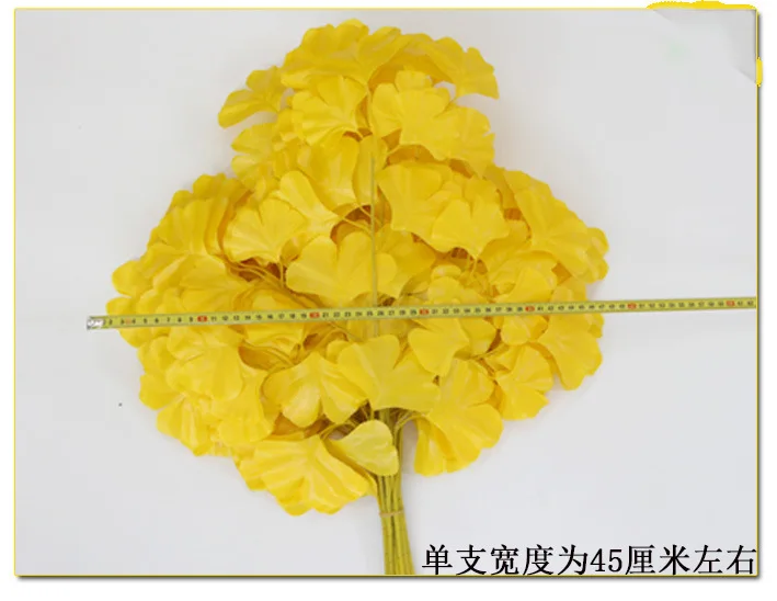 Новые искусственные листья 60 см желтые Gingko украшение для свадебной вечеринки
