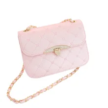 Для женщин из искусственной кожи сумка Flap плед сладкий Портфели сумки сумка-мессенджер с цепочкой черного, розового и белого цвета высокое качество