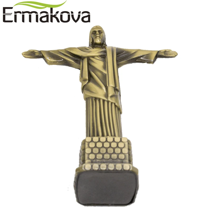 ERMAKOVA металлическая бразильская Статуэтка Crist Redentor Jesus Статуэтка Христос Искупитель Статуэтка Иисуса Христа католический подарок домашний декор