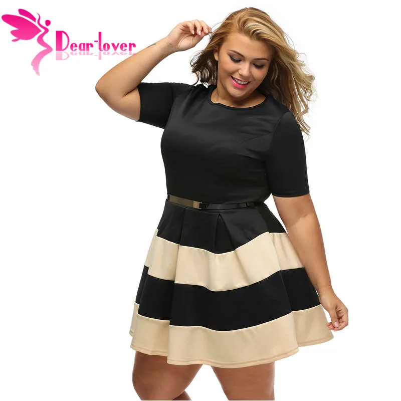 Apricot-Stripes-Detail-Belted-Plus-Size-Skater-Dress-LC22806-18-18843-61739