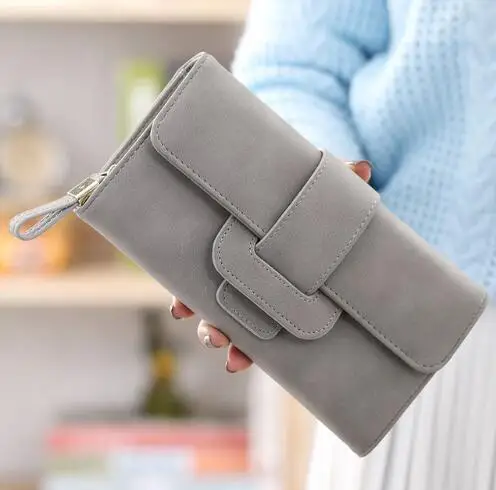 1347-1 gray Модный женский кошелек, кошелек, держатель для карт, женский клатч, Длинный кошелек, много карт, роскошный дизайн, женские кошельки для монет - Цвет: 1347-1 gray