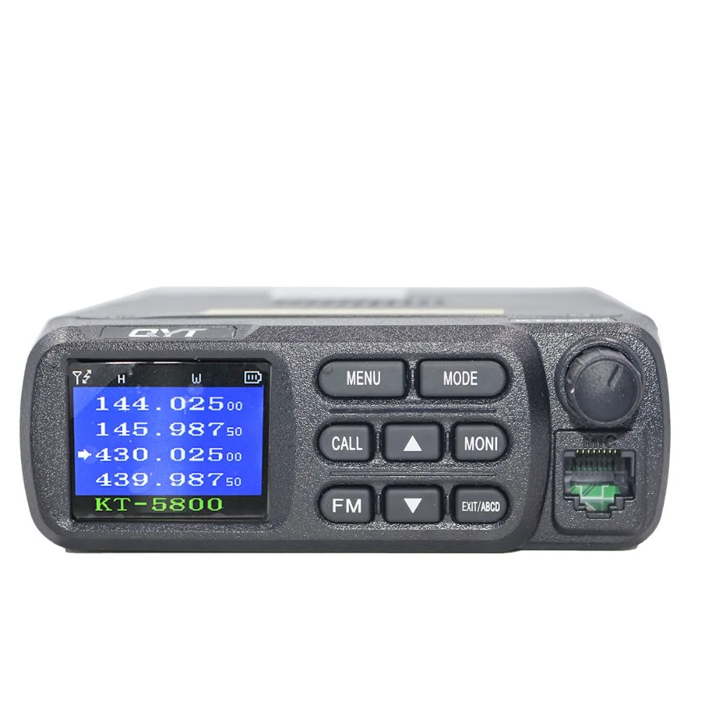 QYT KT-5800 12/24V Dual Band Quad в режиме ожидания Цвет Экран 25W VHF UHF ANI с металлическим ремешком регулируемой длины DTMF мини автомобиль Ham Радио Quad Band мобильный трансивер для грузовиков