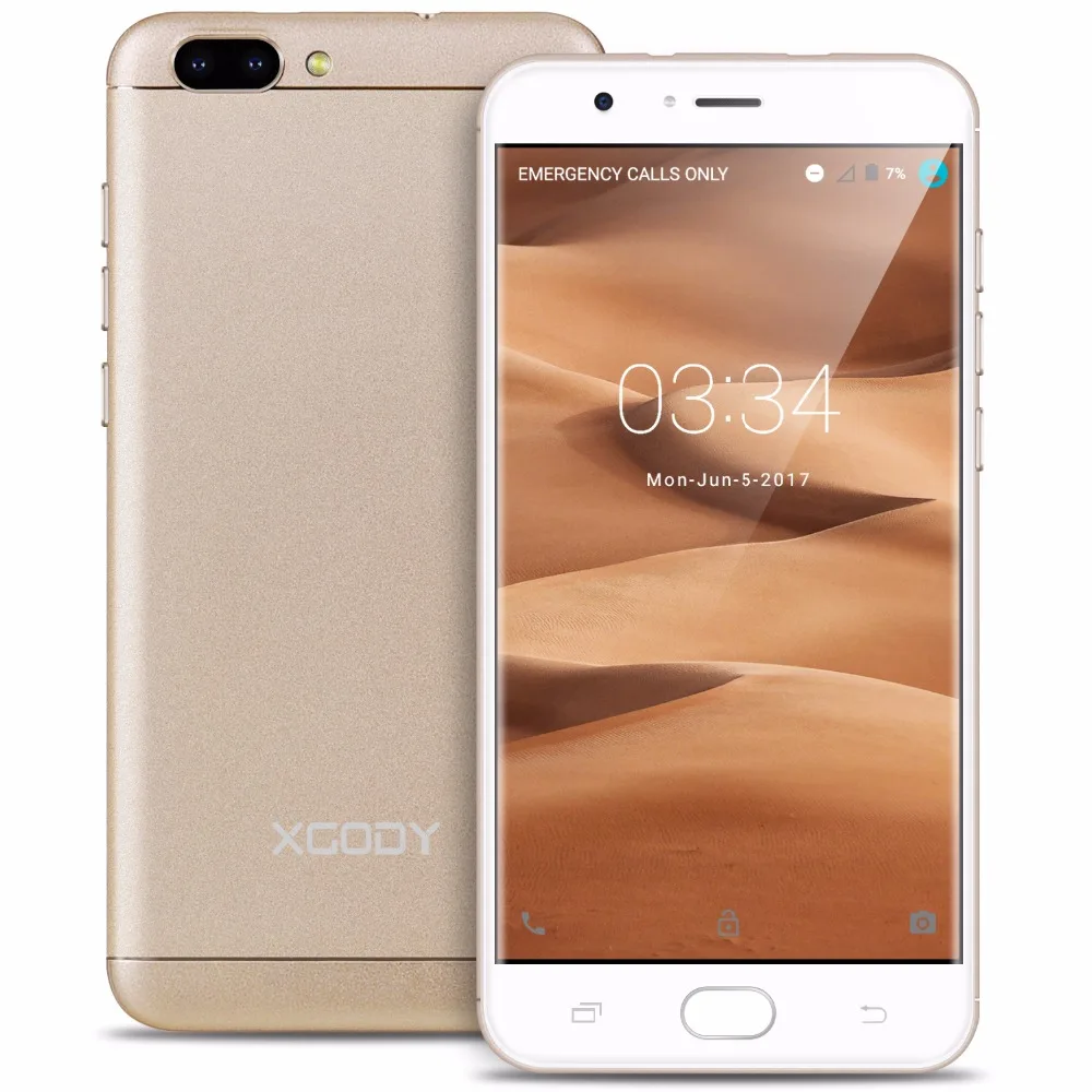 XGODY D18 5.5 Inch 4G LTE Smartphone Android 6.0 Quad Core 1GB RAM+16GB ROM 8.0MP+13.0MP Dual SIM Unlocked Cell Phones Telefon