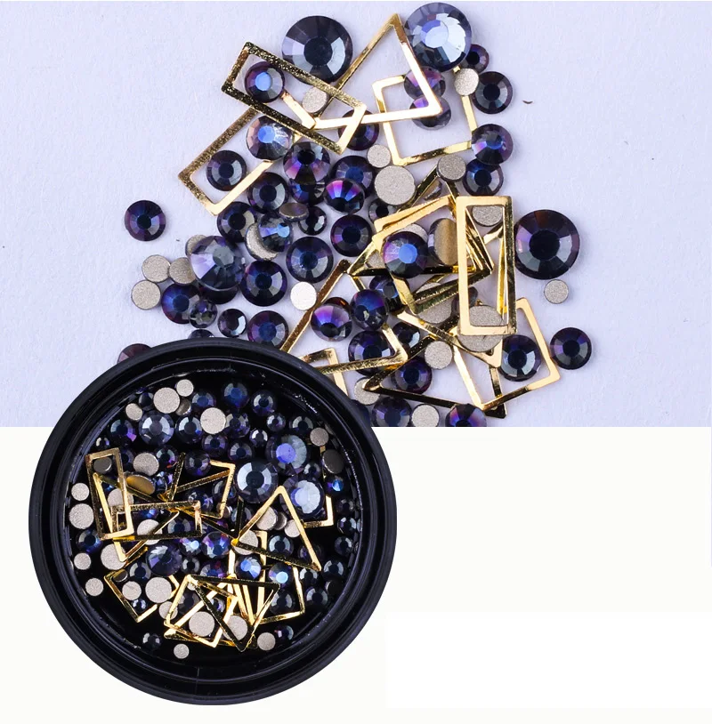 

Jewelry Flat Drill Rhinestone Diamond Color Size Combination Single Box Diamond Patch For UV Resin Epoxy Mold Decoration