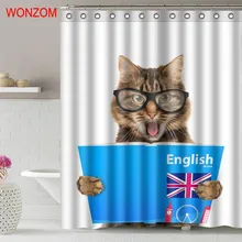 WONZOM 1Pcs Cute Cat Waterproof Shower Curtain Bird Bathroom Decor Animal Decoration Cortina De Bano 2017 Bath Curtain Gift WONZOM 1Pcs Cute Cat Waterproof Shower Curtain Bird Bathroom Decor Animal Decoration Cortina De Bano 2017 Bath Curtain Gift
