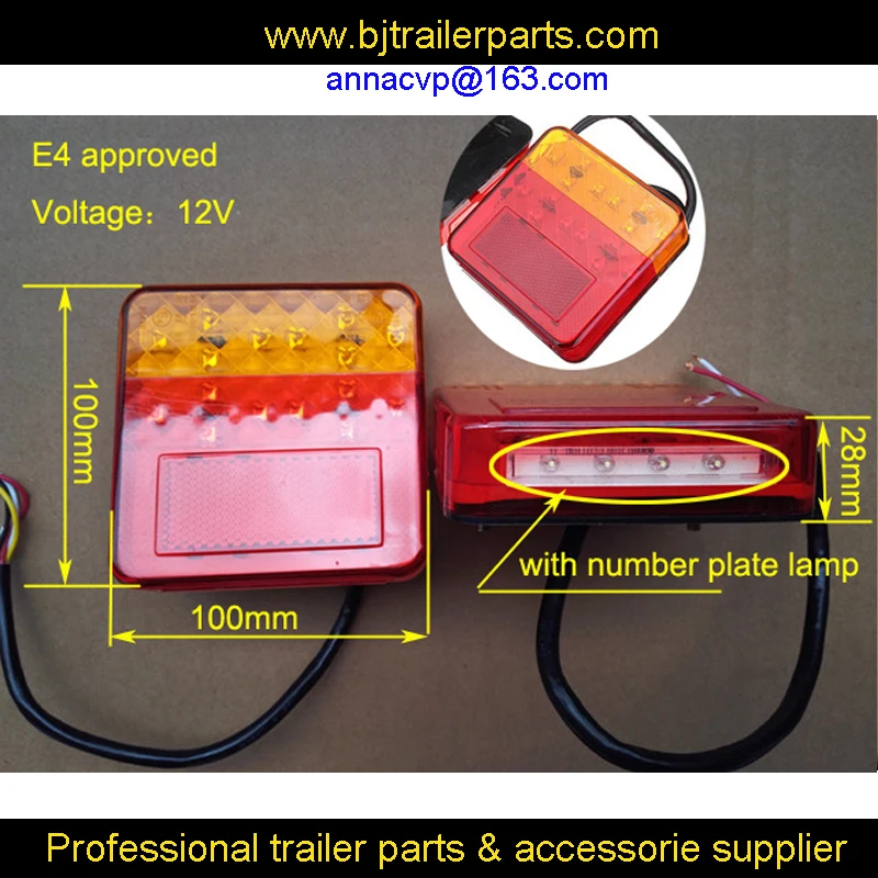12v 16led New Boat Truck Trailer Stop Rear Tail Brake