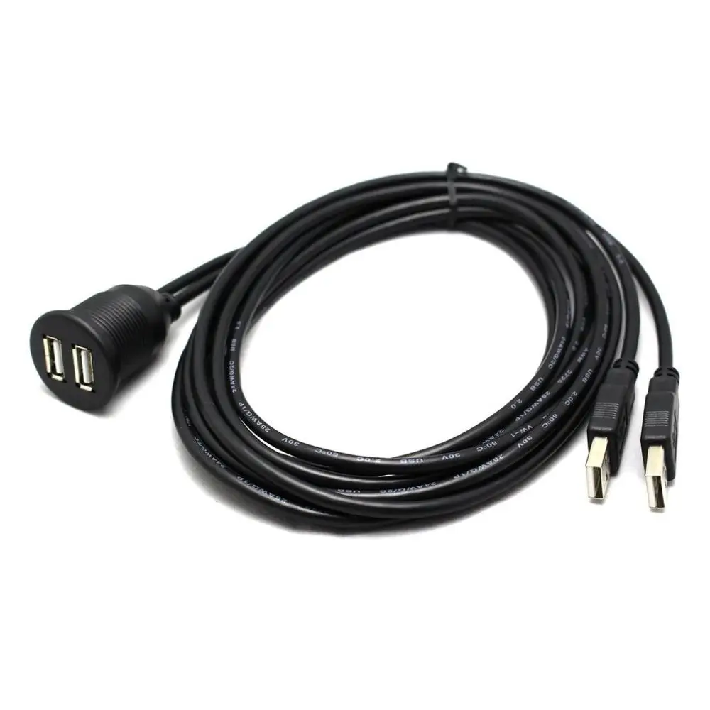 Двойной USB разъем Удлинительный кабель автомобильный Ван приборная панель