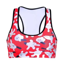 Женские Ножницы Бумага Камень печати Фитнес короткий жилет тренировки беспроволочное нижнее белье Бесшовные стрейч майка хип хоп мягкий бюстгальтер