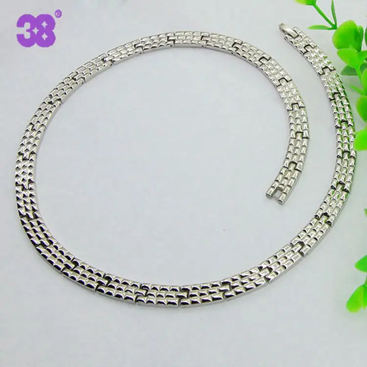 

38 Brand Stainless Steel Full Magnet Necklaces Pendant Men Magnetic Choker Health Benefits Silver Link Chains Male Necklaces