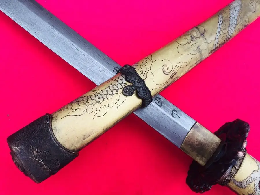 Ручная работа кованый японский самурайский меч катана меч подписи сложенный HRC60 сталь~ дракон